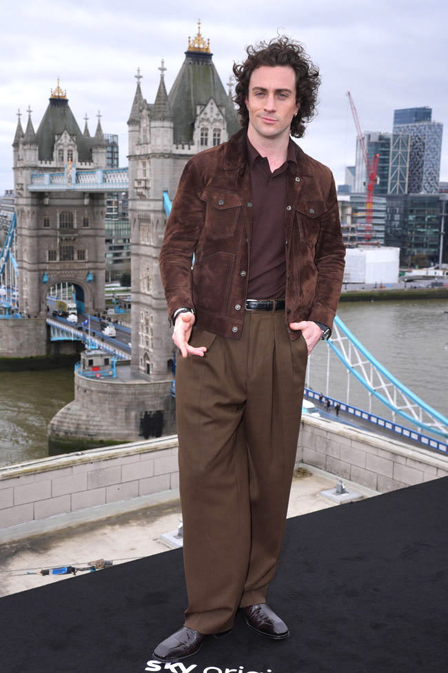 Aaron Taylor-Johnson, Gugu Mbatha-Raw, Theo James, and Saffron Hocking at the FUZE London Photo Call and Premiere