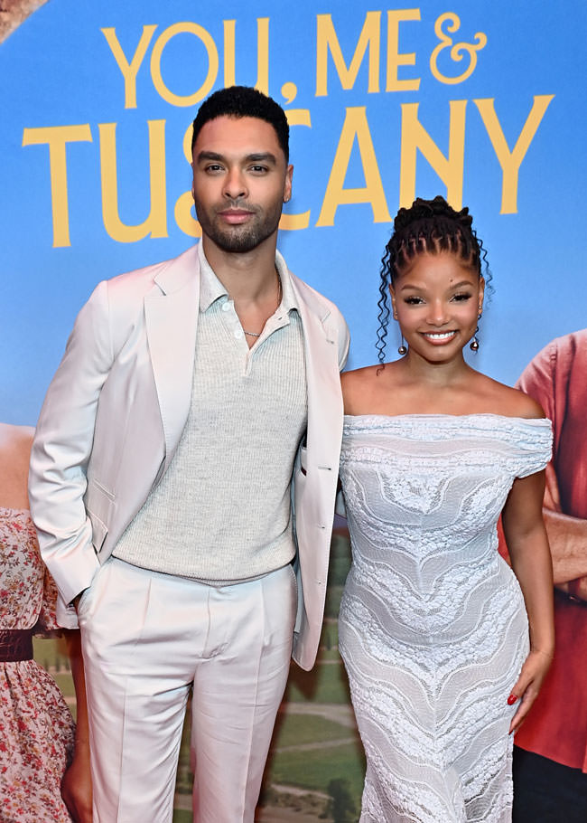 Halle Bailey and Regé-Jean Page at the YOU, ME & TUSCANY Atlanta Special Screening