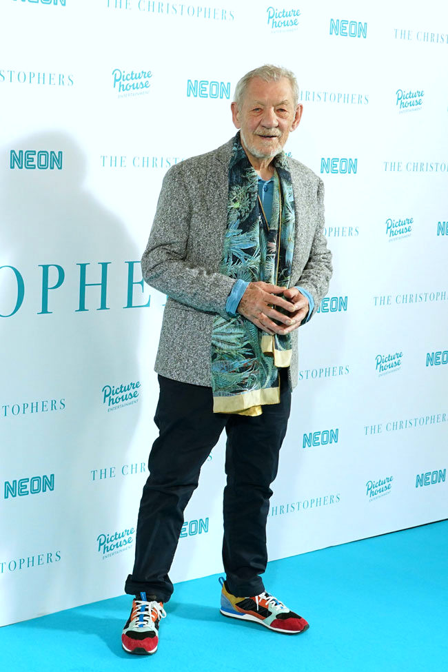 Ian McKellen and Michaela Coel at THE CHRISTOPHERS London Premiere