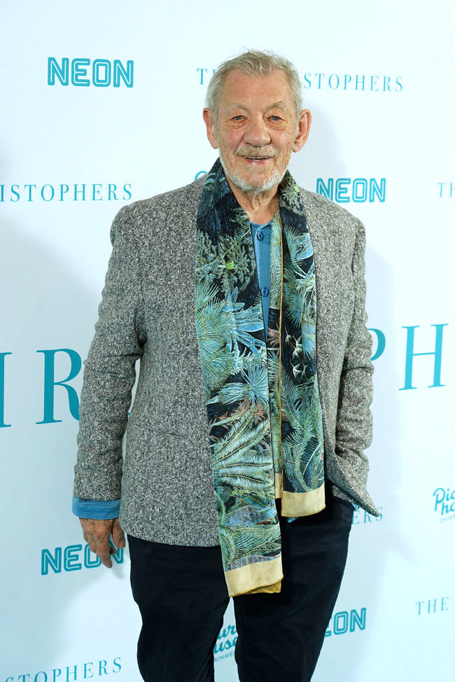 Ian McKellen and Michaela Coel at THE CHRISTOPHERS London Premiere