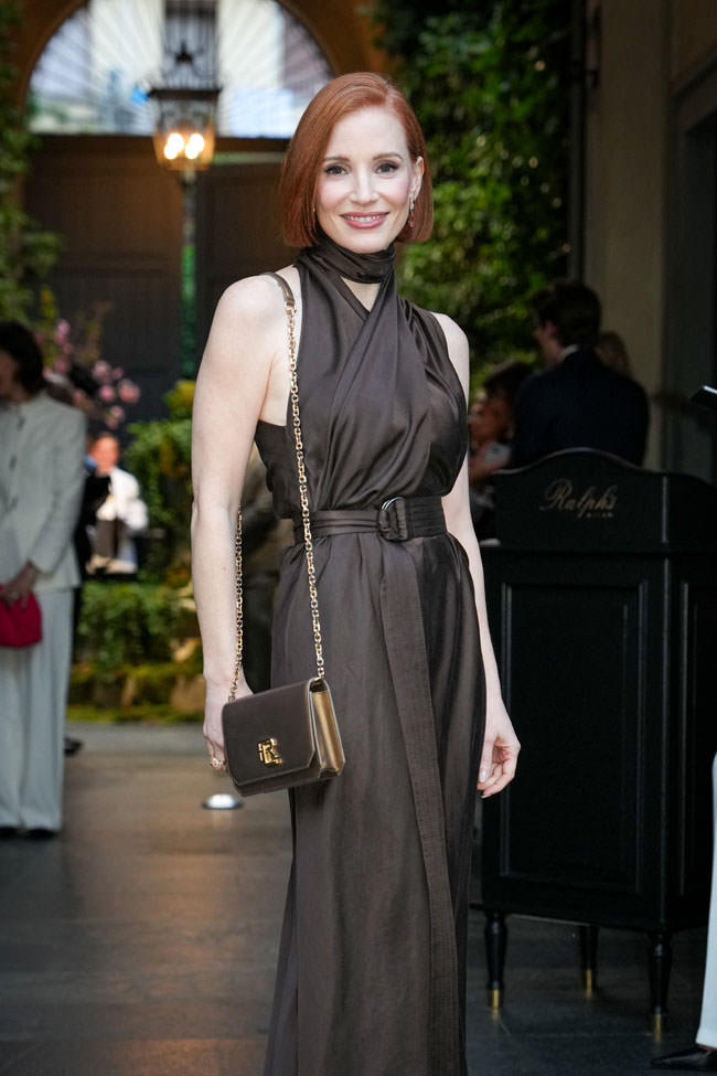 Jessica Chastain at the Ralph Lauren Fall 2026 Home Collection Party in Milan