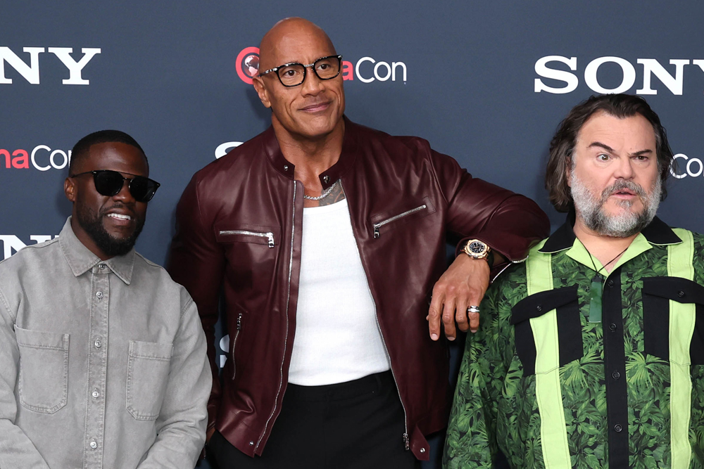 CinemaCon 2026: Kevin Hart, Dwayne Johnson and Jack Black at the JUMANJI: OPEN WORLD Photo Call
