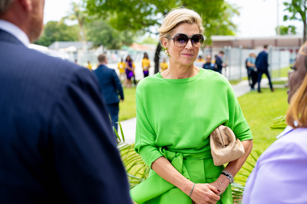 Queen Máxima of the Netherlands Visits Miami in Natan