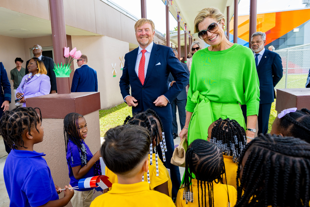 Queen Máxima of the Netherlands Visits Miami in Natan