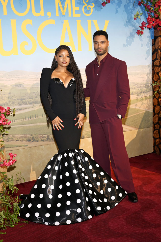 Regé-Jean Page and Halle Bailey at the YOU, ME & TUSCANY New York Premiere