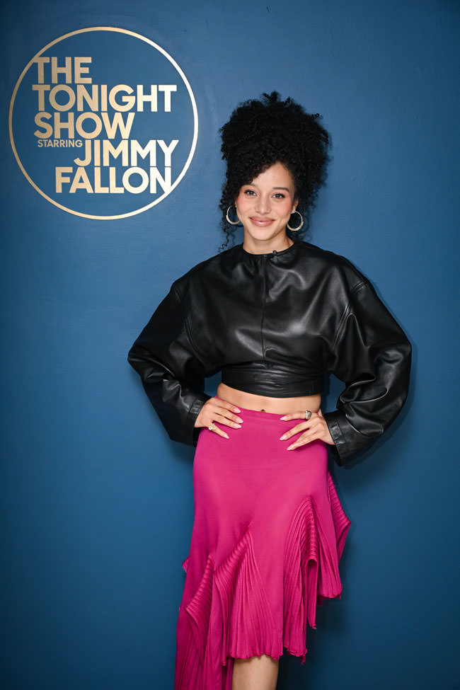 Chase Infiniti Promotes THE TESTAMENTS in Alaïa on THE TONIGHT SHOW STARRING JIMMY FALLON