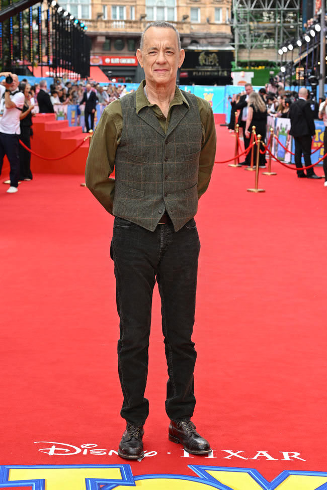 Tom Hanks, Tim Allen, Joan Cusack and Greta Lee at the TOY STORY 5 London Event