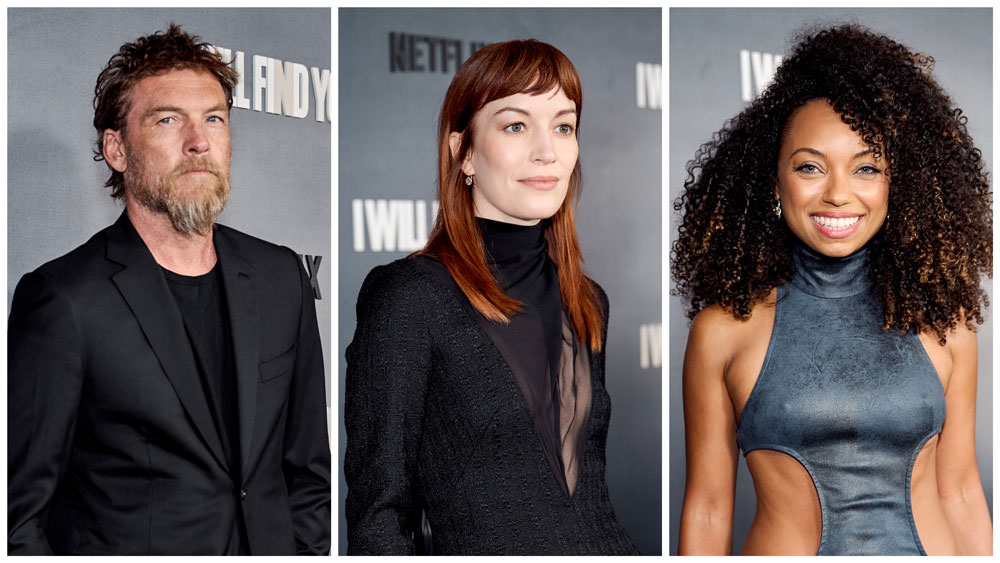 Sam Worthington, Britt Lower and Logan Browning at the I WILL FIND YOU New York Premiere